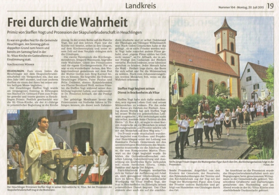 Aufführung der Jakobusmesse von Martin Thorwarth in Heuchlingen